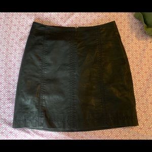 Faux leather skirt